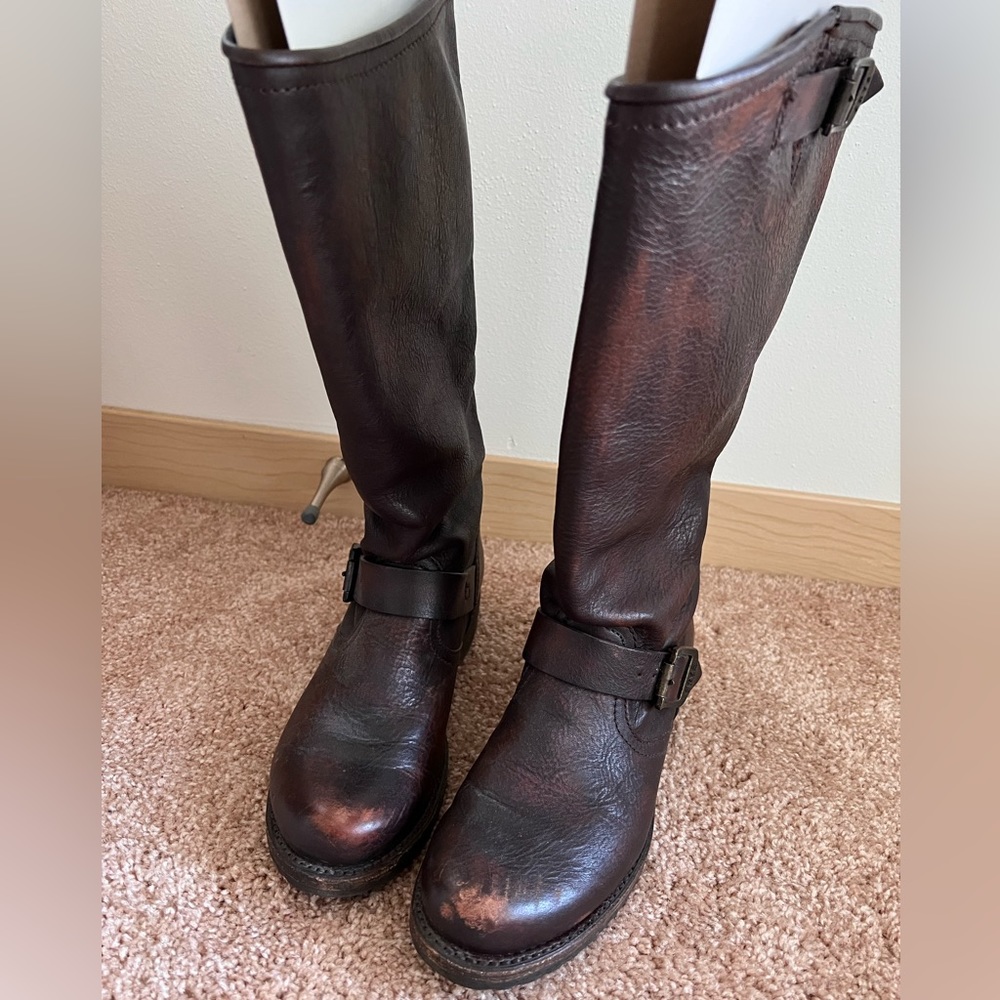 Frye Veronica slouch leather tall boots women